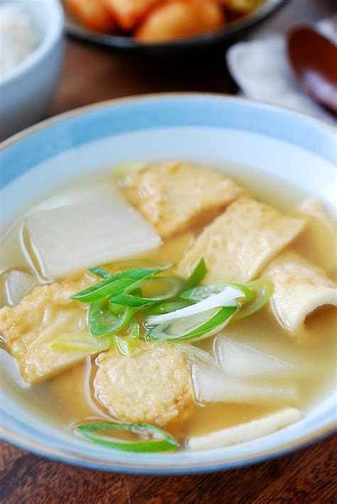 Eomuk Guk (Fish Cake Soup) .